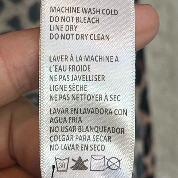 Good American Animal Leopard Print Kimono Robe Sz 16-28 Tie Sash - Picture 11 of 16